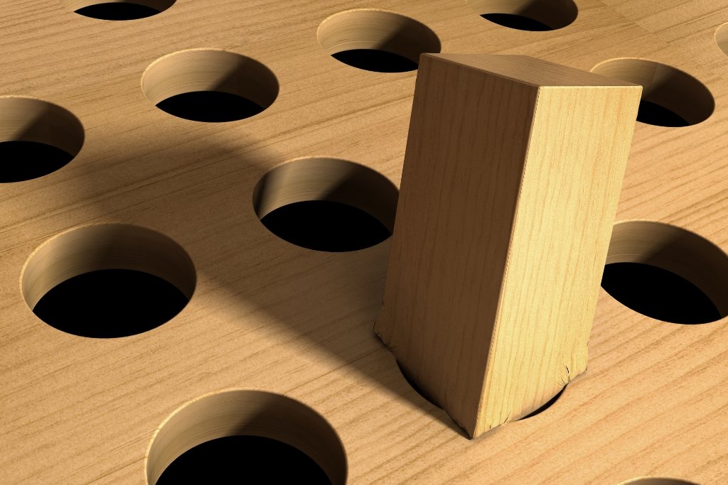 square peg round hole